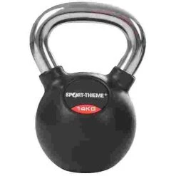 Sport-Thieme Rubber-Coated, Smooth Chrome-Handled Kettlebell 19 Sport-Thieme Rubber-Coated, Smooth Chrome-Handled Kettlebell -Sport-Thieme Shop 119 0856